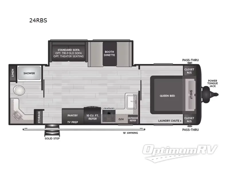 2024 Keystone Hideout 24RBS Floorplan Photo