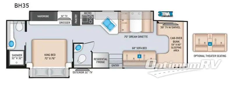 2021 Thor Magnitude BH35 Floorplan Photo