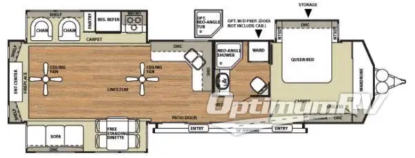 2014 Forest River Salem Villa Series 407REDS Floorplan Photo