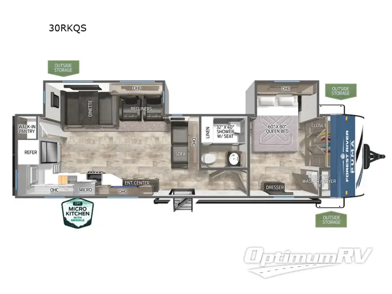 2025 Palomino Puma 30RKQS Floorplan Photo