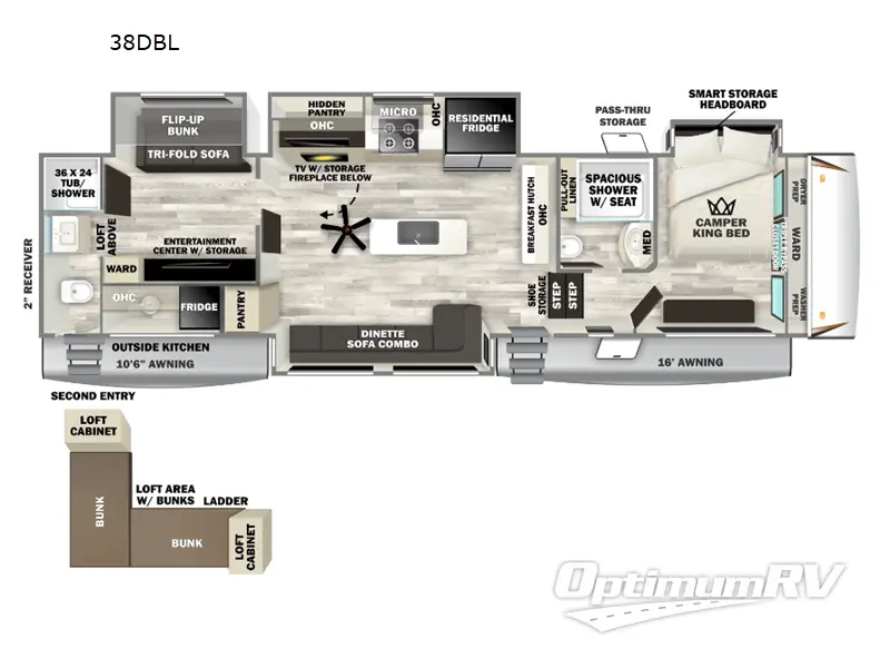 2025 Forest River Sabre 28DBL Floorplan Photo