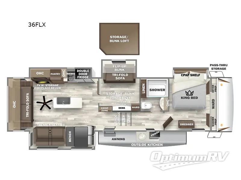 2024 Forest River Sabre 36FLX Floorplan Photo