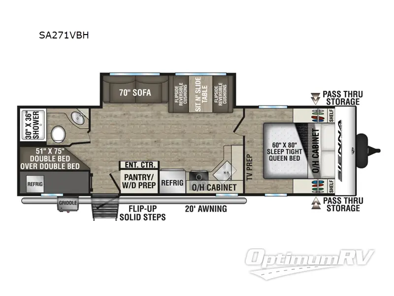 2025 Venture Sienna SA271VBH Floorplan Photo