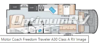 2021 Thor Freedom Traveler A30 RV Floorplan Photo