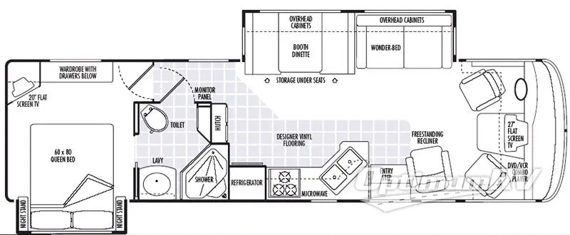 2007 National RV Sea Breeze LX 8360 RV Floorplan Photo