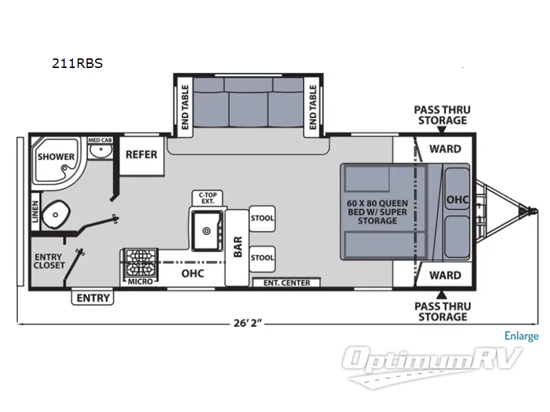 2022 Coachmen Apex Ultra-Lite 211RBS Floorplan Photo