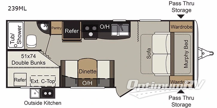 2018 Keystone Passport 239ML Express RV Floorplan Photo