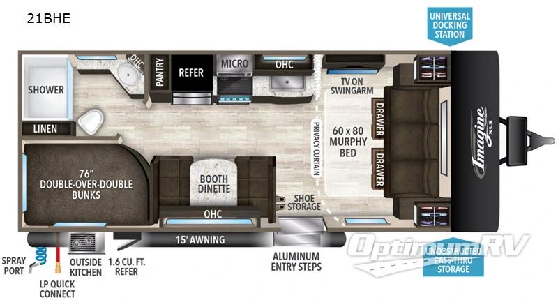 2019 Grand Design Imagine XLS 21BHE RV Floorplan Photo