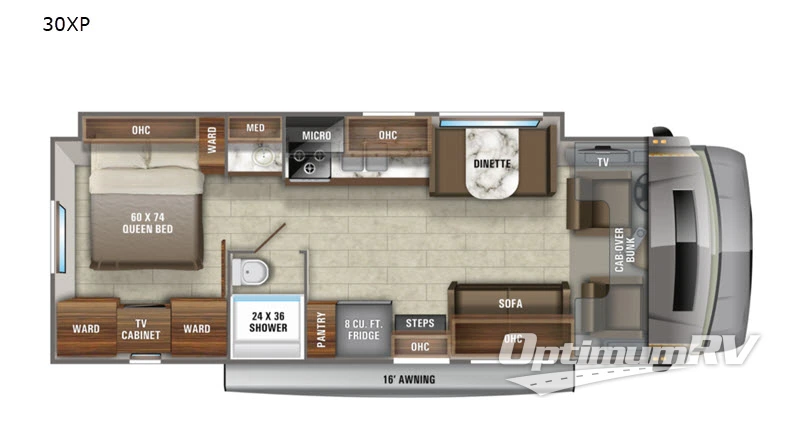 2021 Jayco Greyhawk Prestige 30XP Floorplan Photo