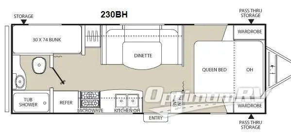 2014 Coachmen Freedom Express 230BH Floorplan Photo