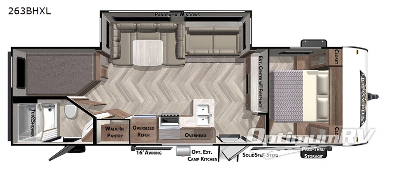 2020 Forest River Wildwood X-Lite 263BHXL RV Floorplan Photo