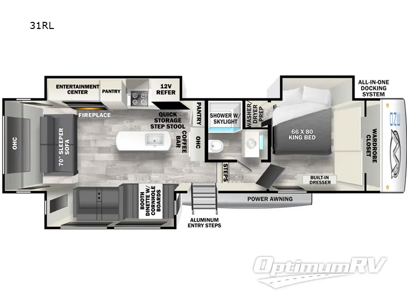 2023 Forest River Wildcat ONE 31RL RV Floorplan Photo