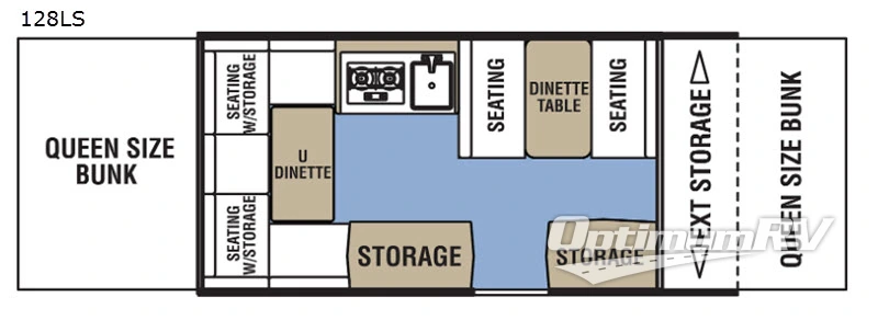 2020 Coachmen Clipper Camping Trailers 128LS Floorplan Photo