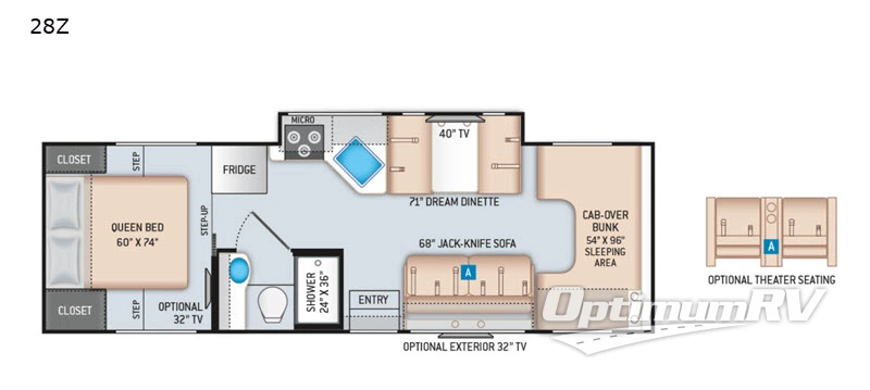 2020 Thor Chateau 28Z Floorplan Photo