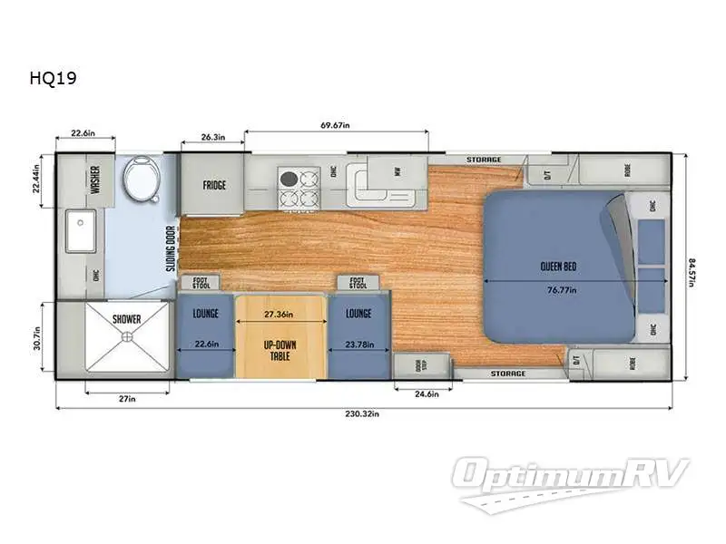 2022 Black Series Camper HQ Series HQ19 Floorplan Photo