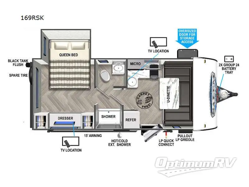 2022 Forest River Salem FSX 169RSK Floorplan Photo