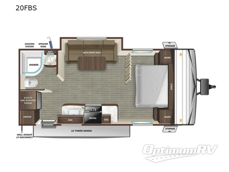 2022 Starcraft Autumn Ridge 20FBS RV Floorplan Photo