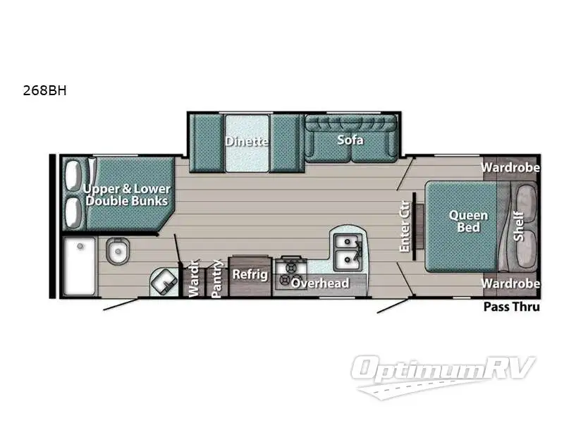 2022 Gulf Stream Friendship 268BH Floorplan Photo