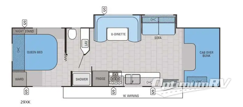 2016 Jayco Redhawk 29XK Floorplan Photo