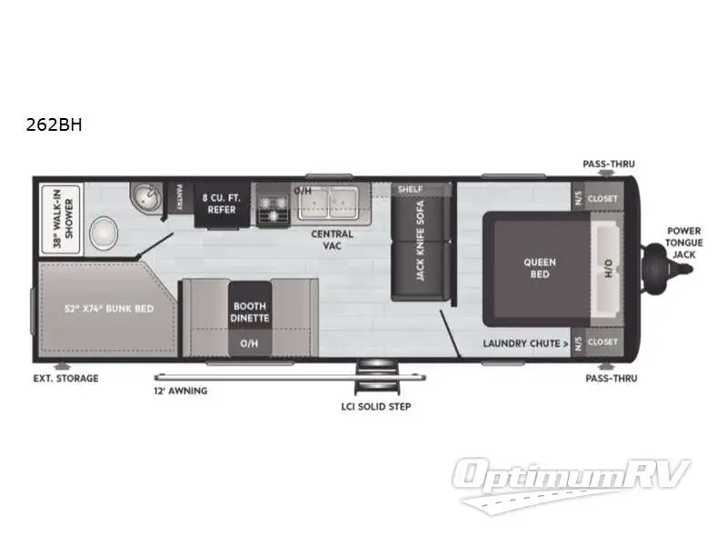 2021 Keystone Hideout 262BH RV Floorplan Photo