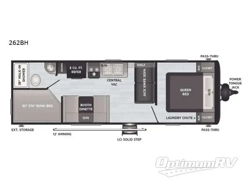 2021 Keystone Hideout 262BH Floorplan Photo
