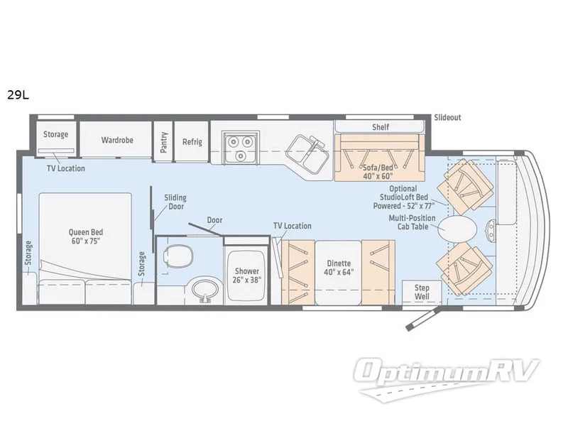 2018 Winnebago Intent 29L Floorplan Photo