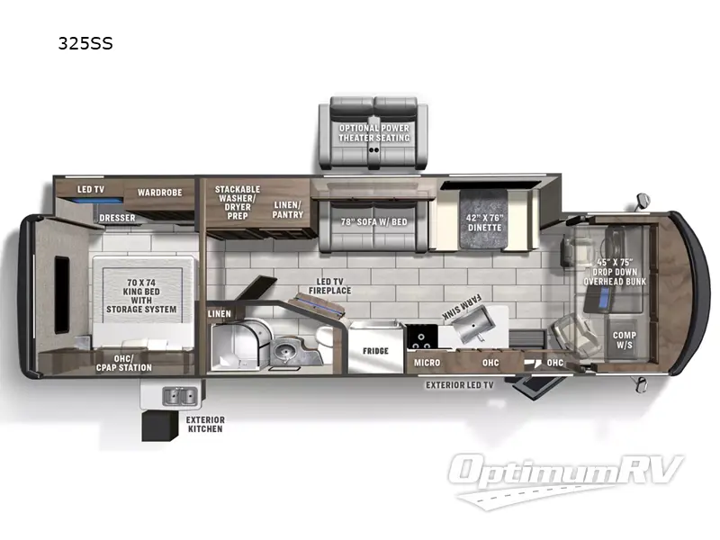 2023 Coachmen Encore 325SS RV Floorplan Photo