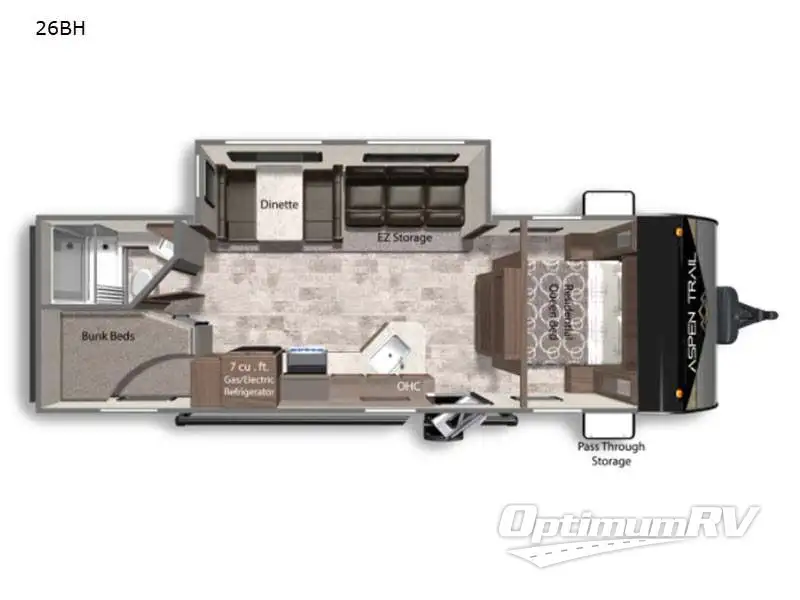 2021 Dutchmen Aspen Trail LE 26BH Floorplan Photo