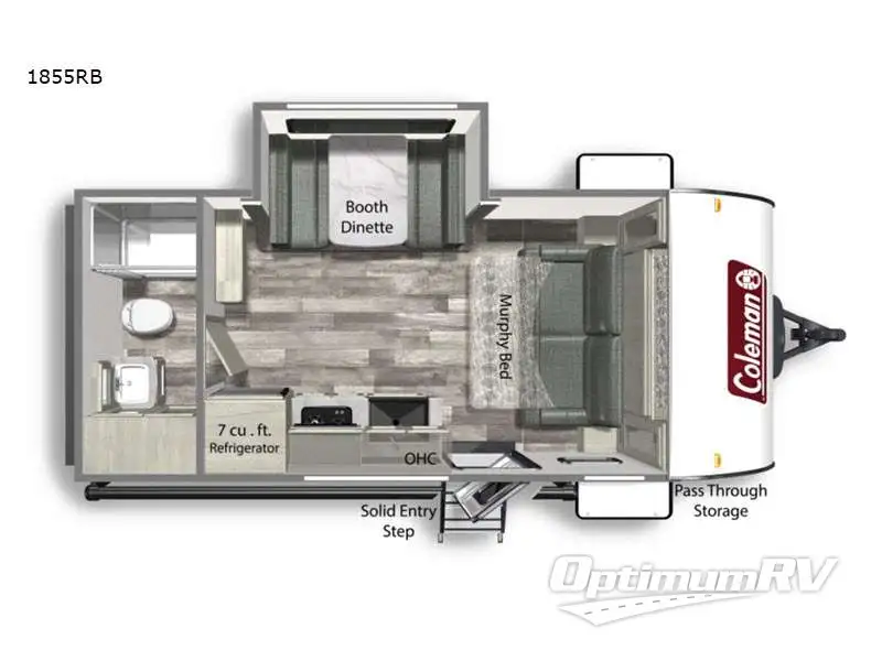 2022 Dutchmen Coleman Light 1855RB Floorplan Photo