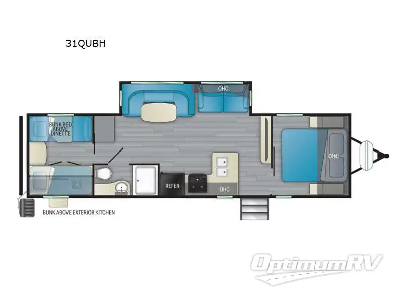 2021 Heartland North Trail 31QUBH Floorplan Photo