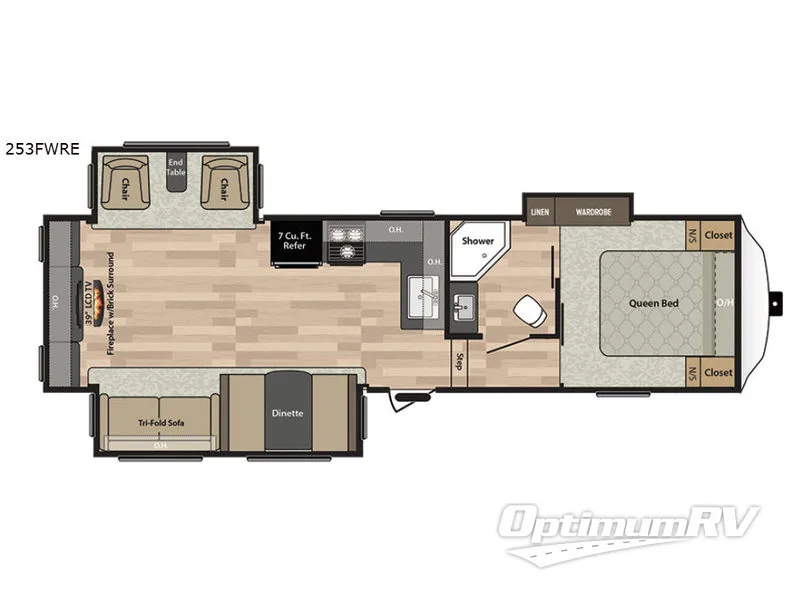 2018 Keystone Springdale 253FWRE Floorplan Photo