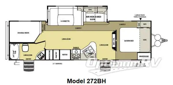 2014 Forest River Salem Hemisphere Lite 272BH Floorplan Photo