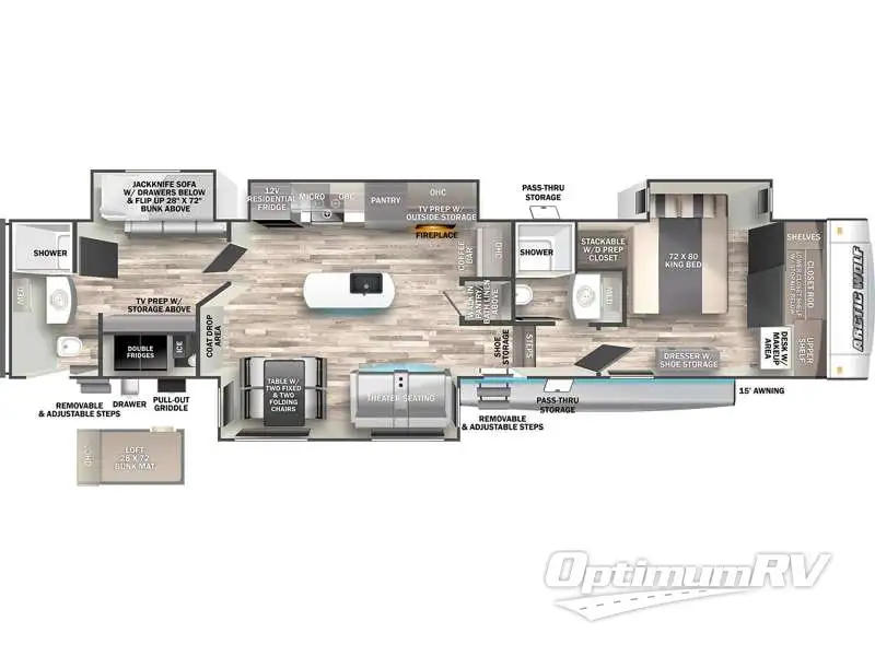 2023 Forest River Cherokee Arctic Wolf 3810SUITE RV Floorplan Photo