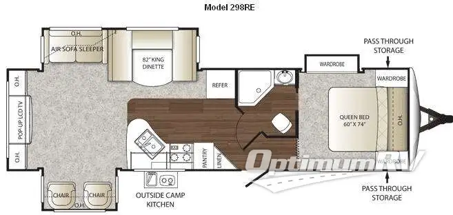 2011 Keystone Outback 298RE Floorplan Photo