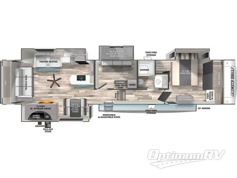 2023 Forest River Cherokee Arctic Wolf 3660SUITE RV Floorplan Photo