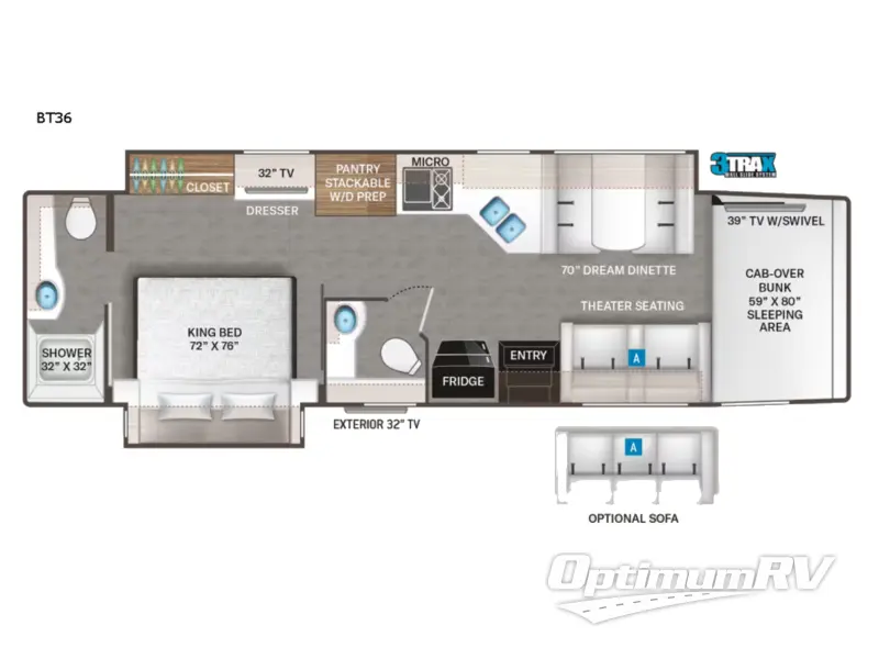 2022 Thor Magnitude BT36 Floorplan Photo