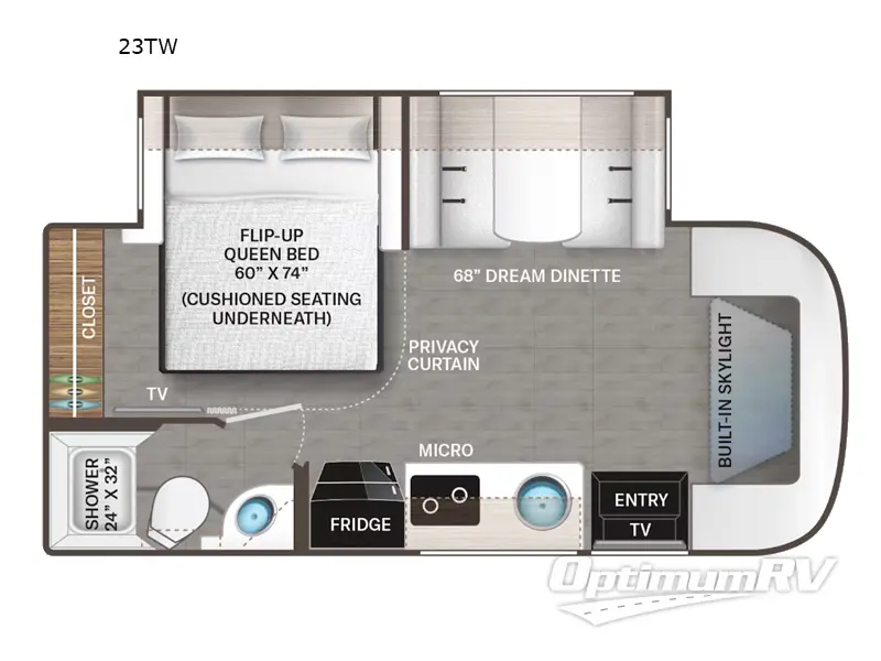 2023 Thor Gemini AWD 23TW Floorplan Photo