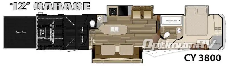 2014 Heartland Cyclone 3800 Floorplan Photo