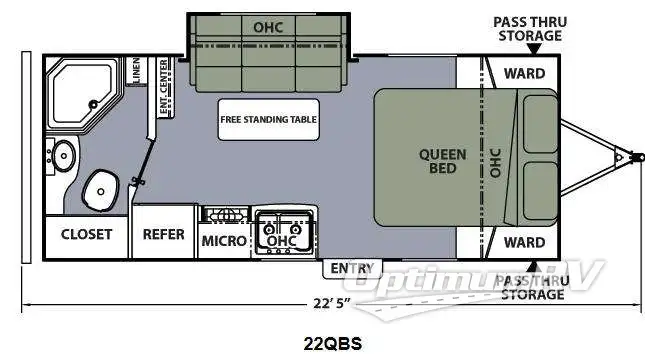 2015 Coachmen Apex Ultra-Lite 22QBS Floorplan Photo