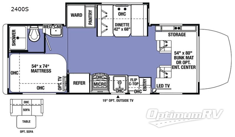 2018 Forest River Sunseeker MBS 2400S Floorplan Photo