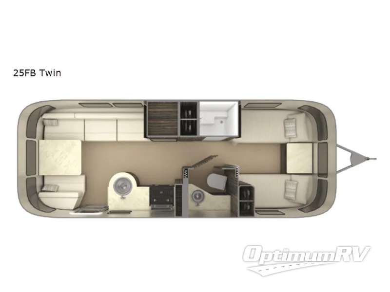 2020 Airstream International Signature 25FB Twin Floorplan Photo