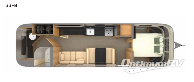 2020 Airstream Classic 33FB Floorplan Photo