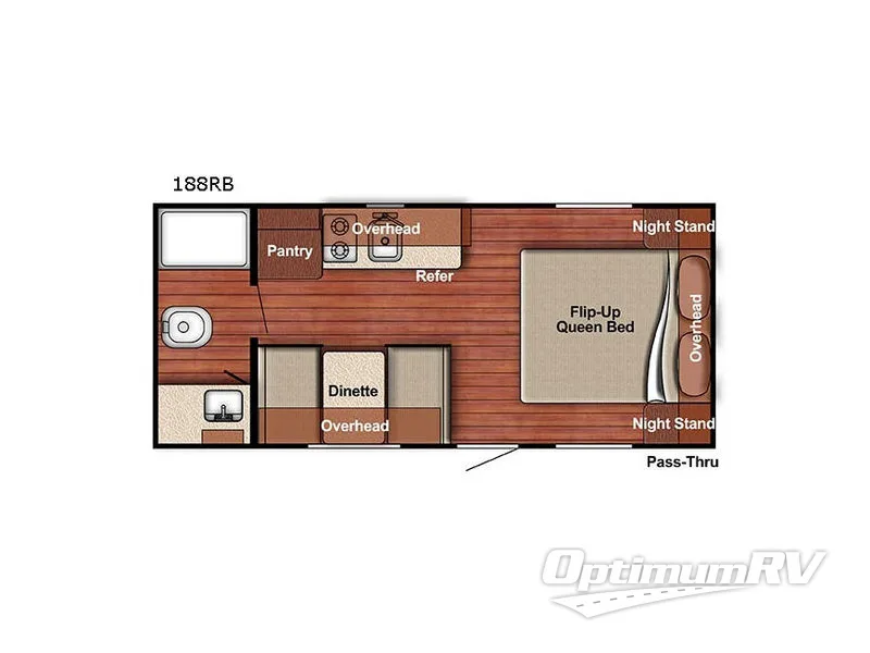 2017 Gulf Stream Ameri Lite Super Lite 188 RB RV Floorplan Photo