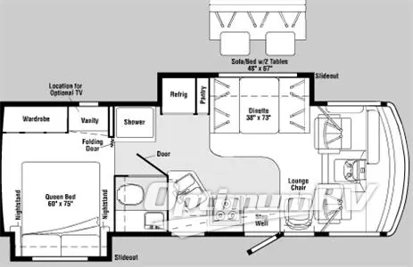 2006 Winnebago Sightseer 26P RV Floorplan Photo