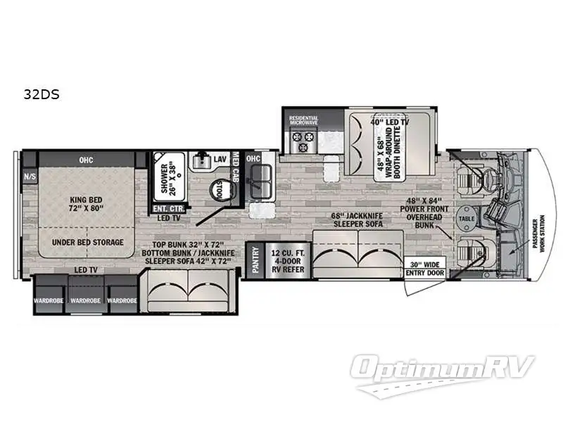 2022 Forest River FR3 32DS Floorplan Photo