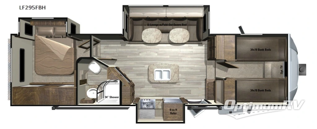 2017 Highland Ridge Open Range Light LF295FBH Floorplan Photo