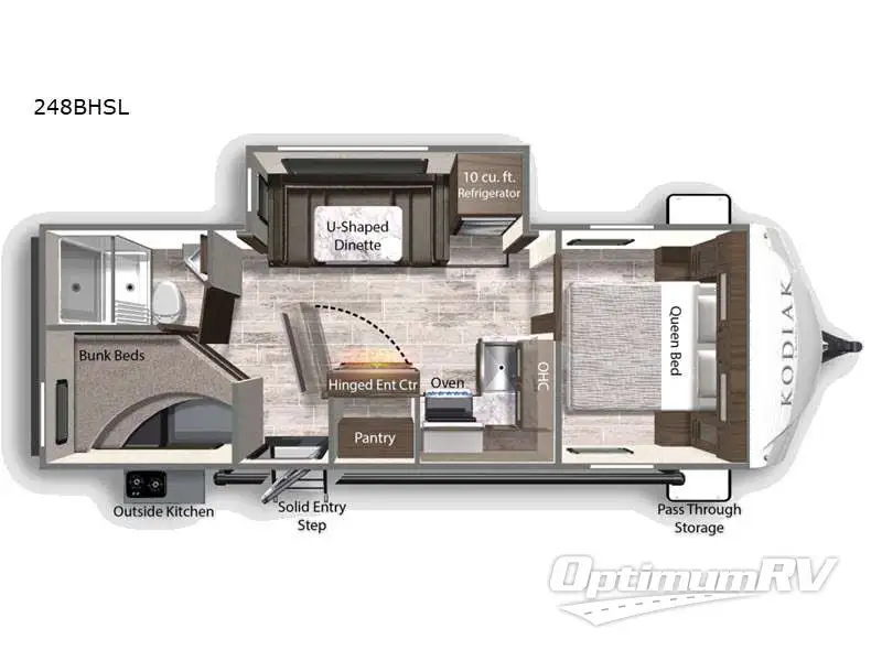 2021 Dutchmen Kodiak Ultra-Lite 248BHSL Floorplan Photo