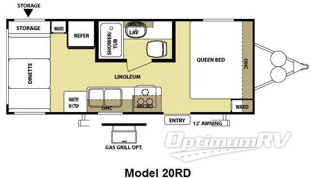 2011 Forest River Wildwood X-Lite 20RD Floorplan Photo
