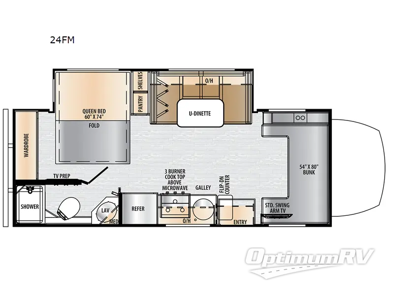 2024 East To West Entrada M-Class 24FM RV Floorplan Photo