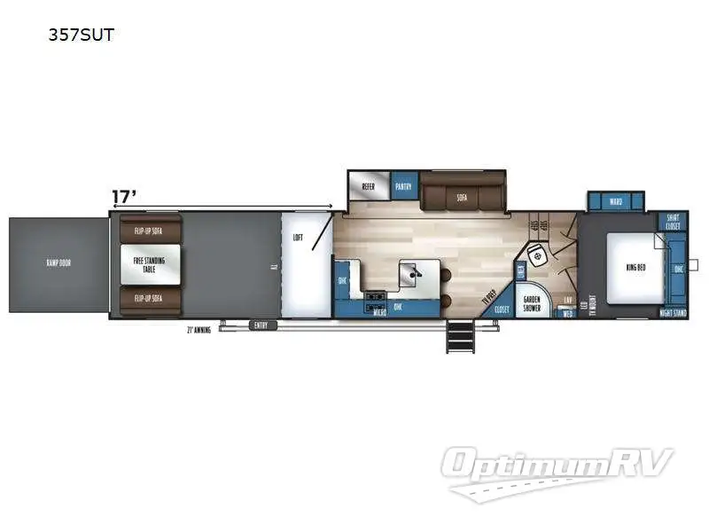 2024 Forest River Vengeance Rogue SUT 357SUT RV Floorplan Photo